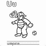Coloring Umpire sketch template