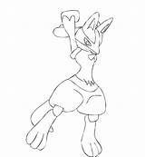 Lucario Lineart Coloring Pages Luxray Mega Deviantart Template Drawings sketch template
