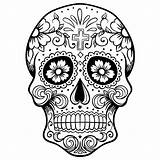 Caveira Skulls Mexicana Totenkopf Pb002 Colorir Caveiras Calavera Acessar sketch template