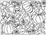 Coloring Fall Pages Autumn Printable Collage Kids Sheets Color College Adults Themed Print Disney Students Flowers Sheet Basketball Pumpkin Clipart sketch template