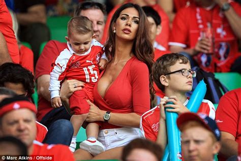 wags make a strong showing at the switzerland poland match