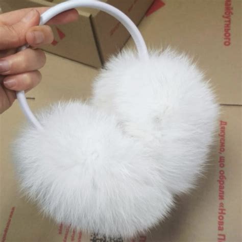 White Fur Earmuffs Rabbit Fur Fluffy Ear Muffs T For Women Etsy