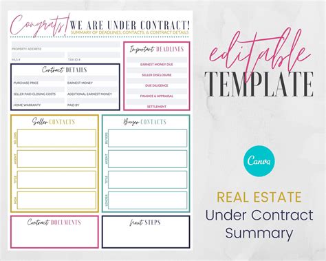 transaction summary template etsy   email signature templates transaction coordinator