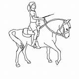 Horse Riding Coloring Girl Pages Drawing Color Getdrawings Getcolorings Paintingvalley sketch template
