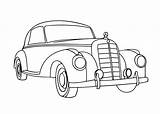Coloring Pages Car Cars Chevy Old Drawing Kids Drawings Vintage Mercedes Line Classic Printable Autos Adult Color Stamps Digi Books sketch template