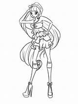 Stella Winx Coloring Pages Club Girls sketch template