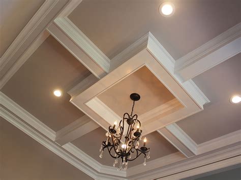 stylish ceiling designs coffered  tray ceiling installation