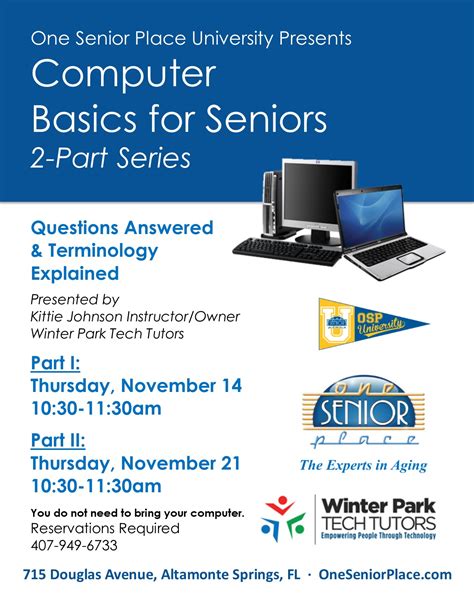 computer basics part   senior place