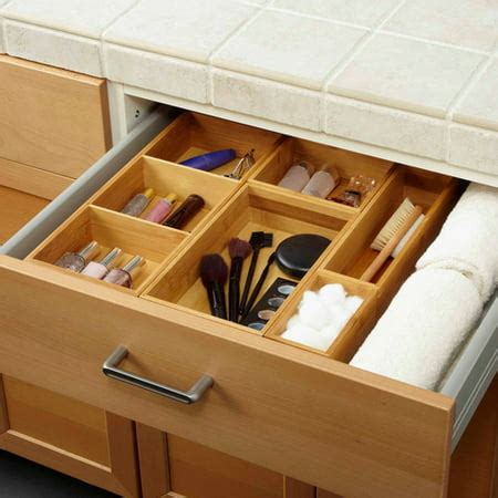 piece bamboo storage box drawer organizer set   compartment