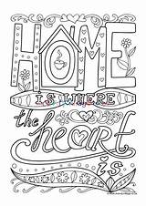 Colouring Where Heart Quotes Pages Village Activity Explore Colour sketch template