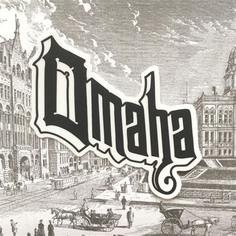 iconic omaha logo stickers  pack nebraska   box
