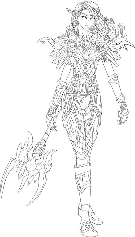 wow elves coloring pages blood elf hunter  dinaconcept coloring