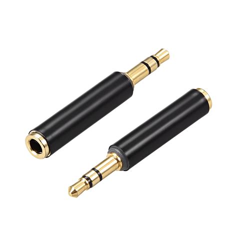 mm male  mm female connector adapter coupler copper pcs  stereo audio video cable