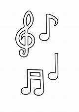 Musicales Notas Colorear Blancas Clave Molde Musicais Parches Utiliza Destacar Regularmente Tablero sketch template
