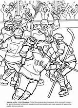 Hockey Coloring Pages Coloriage Sports Book Sheets Kids Colouring Books Color Nhl Cool Printable Goalie Adults Dessin Colorier Publications Dover sketch template
