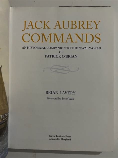 jack aubrey commands an historical companion to the naval world of