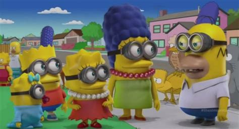 the simpsons turn into despicable me minions for halloween