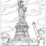 Colorkid Statua Wolności Stany Zjednoczone Libertà Jeepy Statue Pskov Trinity Kolorowanki sketch template