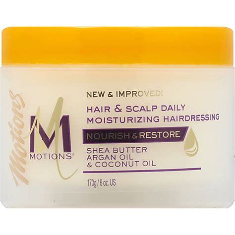 motions hair scalp daily moisturizing hairdressing shea butter argan
