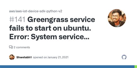 greengrass service fails  start  ubuntu error system service