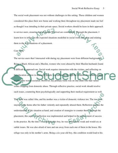 social work reflection essay  topics   written essays