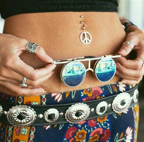 double belly button piercing jeweled bag cute piercings