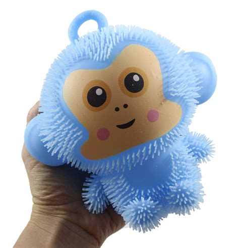 light  puffer monkey toy squishy squeezey sensory squeeze air filled balls ot random color