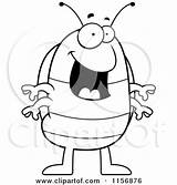 Clipart Rollie Cartoon Coloring Pillbug Standing Happy Bug Rolly Roly Poly Cory Thoman Polly Outlined Vector Drawing Pages Pill Bugs sketch template