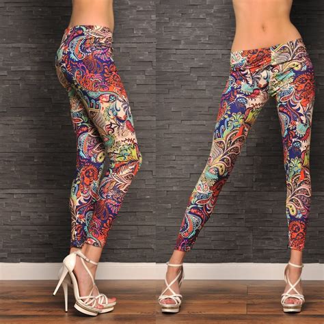 free shipping brand new women sexy leggings fashion floral pants retro