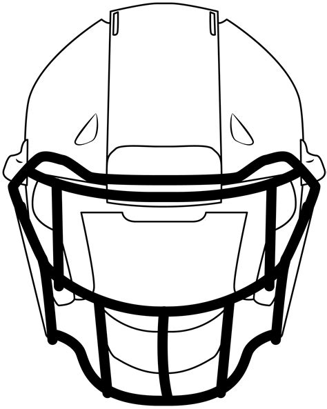 football helmet template printable