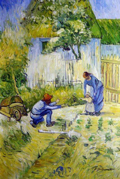 The First Steps Painting By Vincent Van Gogh Reproduction