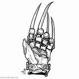 Krueger Freddy Glove Pages Xcolorings sketch template