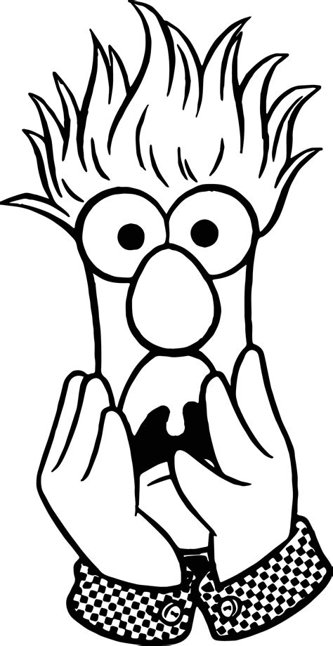 cool  muppets muppets beaker fear coloring pages baby coloring pages