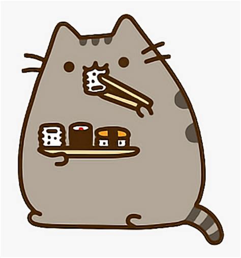 share pusheen cat eating cookie clipart png
