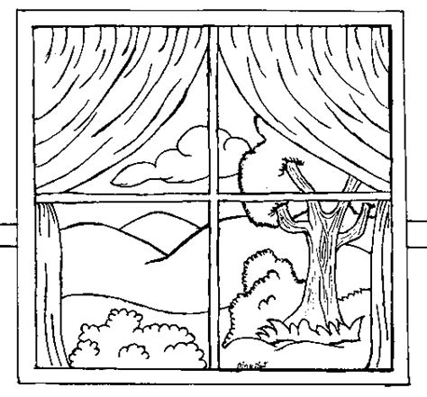 window  objects  printable coloring pages