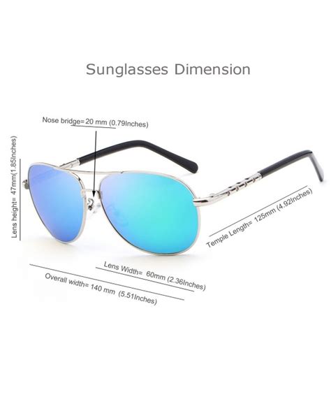 Aviator Polarized Sunglasses For Men And Unisex Metal Frame Uv Driving Sliver