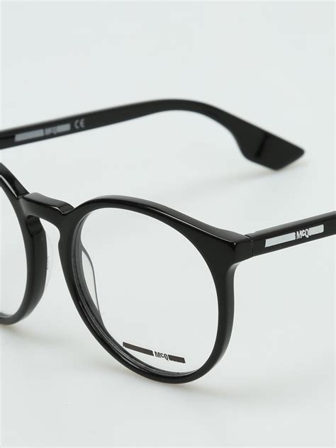 Mcq Black Frame Round Glasses Glasses Mcqmcqueenmq0040o003