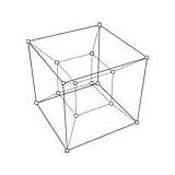 Tesseract Hypercube Shapes sketch template