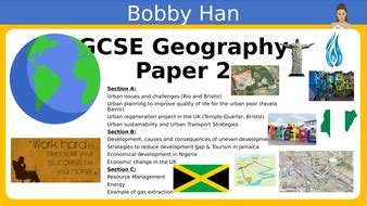 aqa gcse geography paper  revision powerpoint  bobbyhan