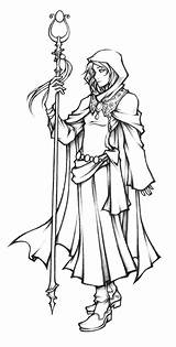 Mage Sketch Coloring Pages Dissidia Fairy Light Anime Deviantart Characters Character Warcraft Manga sketch template