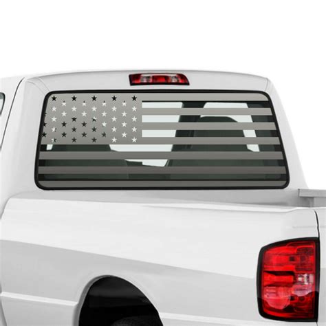 american usa  flag rear window vinyl decal  window sticker compatible   pickup