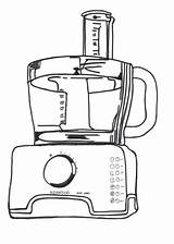 Food Processors Multipro Kenwood Classic sketch template