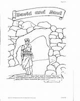 David Coloring Saul King Pages Bible Solomon Spares Cave Samuel Courage Becomes Paul Study Sunday School Children Crafts Color Kids sketch template