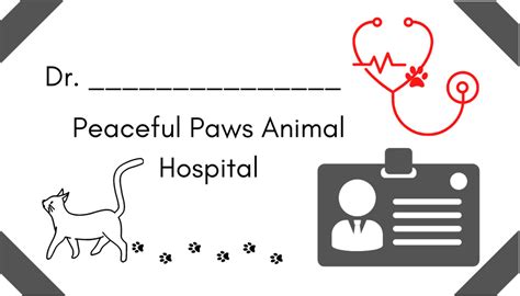 printable veterinary  badge printable templates