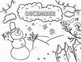 December Coloring Pages Printable Sheets Winter Colouring Calendar Kids Coloringcafe Pdf Christmas Adult Printables sketch template