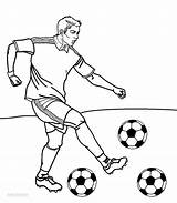 Football Coloring Pages Player Printable Kids Cool2bkids Coloriage Foot Sports Dessin Du sketch template