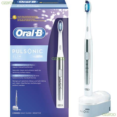 braun oral  pulsonic slim sonic rechargeable vibrate power electric toothbrush ebay