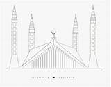 Mosque Faisal Shah sketch template