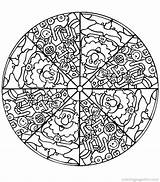 Mandala Coloring Kids Mandalas Pages Printable Winter Kleurplaten Colouring Sheets Color Adults Christmas Simple Print Zo Relaxation Adult Library Clipart sketch template