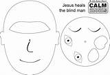 Blind Jesus Heals Man Template Bartimaeus Craft Mud Eyes Face Put Color Brad Yarn Holes Then Through Hair Add sketch template